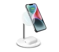 Ładowarki do telefonów - SBS 2w1 15W MagSafe Biały - miniaturka - grafika 1
