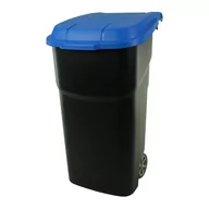 Kosze na śmieci - Rotho kubeł na śmieci z pokrywą oraz na kółkach z plastiku, pojemność 100 l, 4510106645 - miniaturka - grafika 1
