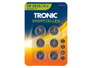 TRONIC Zestaw 6 baterii guzikowych, 1 zestaw (Litowa 3V) - Baterie i akcesoria - miniaturka - grafika 1