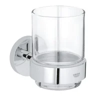 Kubki na szczoteczki do zębów - Grohe Szklanka z uchwytem Essentials 40447001 - miniaturka - grafika 1