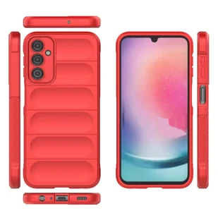 Magic Shield Case etui do Samsung Galaxy A24 4G elastyczny pancerny pokrowiec czerwone - Etui i futerały do telefonów - miniaturka - grafika 2