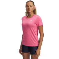 Koszulki i topy damskie - Damska koszulka treningowa Under Armour Tech SSC- Twist - różowa - miniaturka - grafika 1