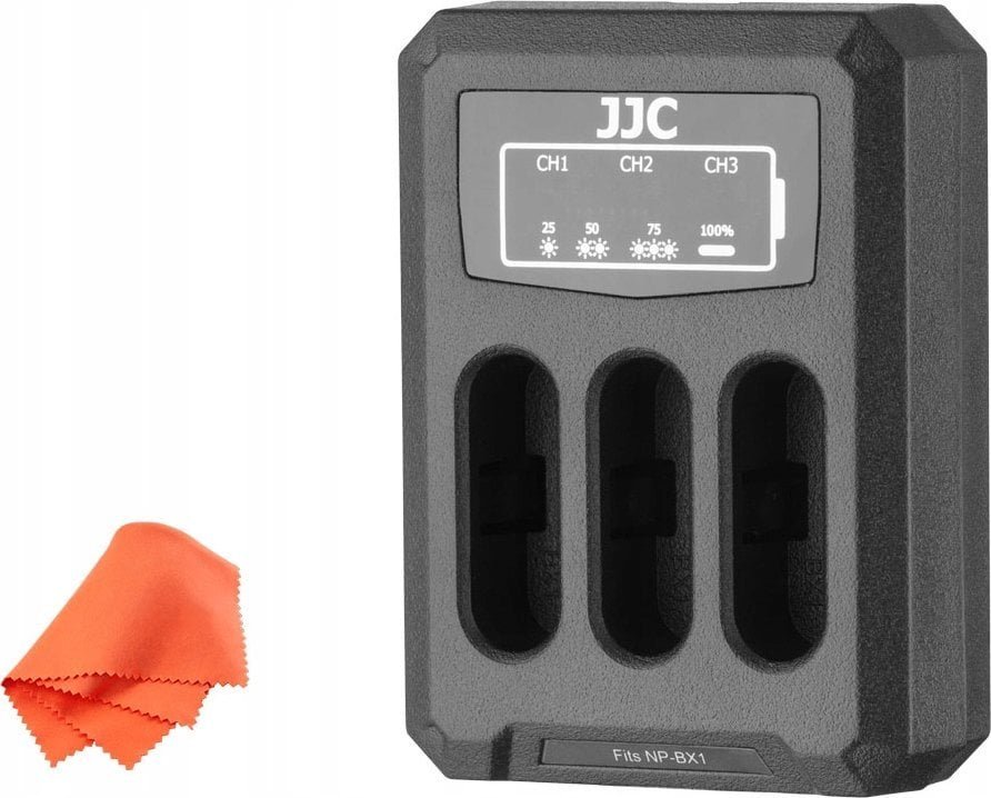 Ładowarka do aparatu JJC Ładowarka trójkanałowa JJC DCH-NPBX1T do akumulatorów NP-BX1