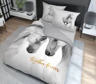 Pościel - Detexpol Pościel 220x200 bawełniana Komplet Holenderska Natura Konie 3518A_20210308153602 - miniaturka - grafika 1