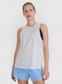 Bluzki damskie - Top do biegania 4F damski szary, regulowany, szybkoschnący - r. M - miniaturka - grafika 1