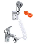 Zestawy prysznicowe - Apte Zestaw prysznicowy  punktowy srebrny 4385-uniw 4385-uniw - miniaturka - grafika 1