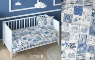 Pościel dla dzieci - Poszewka bawełniana 40x40 zwierzęta niebieska dziecięca zapinana na suwak KARO Bawełna Max - miniaturka - grafika 1