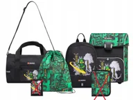 Plecaki worki - Lego Ninjago Tornister szkolny 6w1 plecak worek piórnik portfel zielony - miniaturka - grafika 1