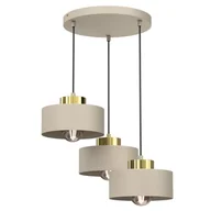Lampy sufitowe - Stylowa, beżowo-złota lampa wisząca LX 9932 z serii MARTI - miniaturka - grafika 1