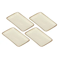 Tace i patery - ROSE&TULIPANI CONCERTO AVORIO Zestaw 4 tac prostokątnych 20 x 13 cm - miniaturka - grafika 1