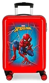 Walizki - Marvel Spiderman Black walizka kabinowa, czerwona, 37 x 55 x 20 cm, z zamkiem szyfrowym, 34 l, 2,6 kg, 4 podwójne kółka, bagaż podręczny - miniaturka - grafika 1