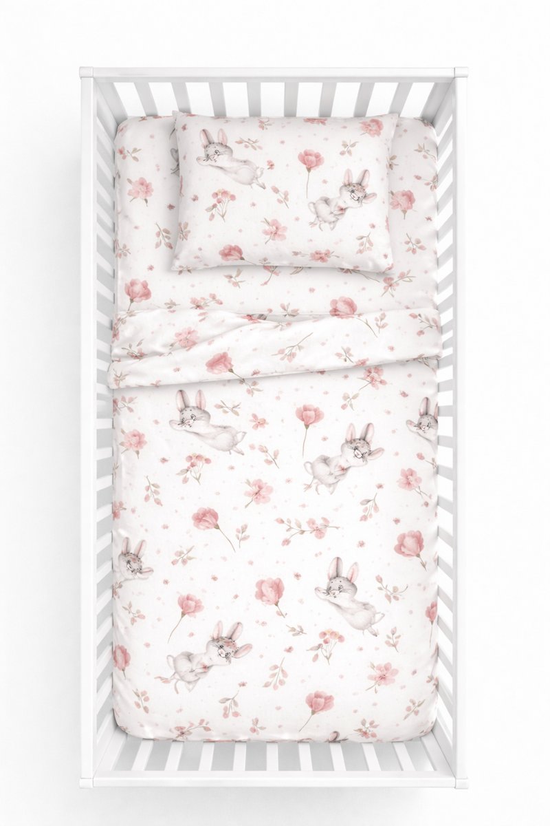 Pościel bawełniana 120x90 + poszewka 40x60 2el. oeko-tex zapakowana polna mysz