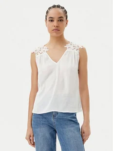 Morgan Top 251-OJOIE Biały Regular Fit - Koszulki i topy damskie - miniaturka - grafika 1