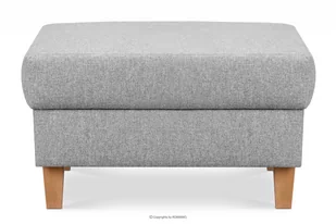 Pufa szara otwierana na drewnianych nóżkach otomana ERISO - Pufy i podnóżki - miniaturka - grafika 1