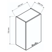 Szafki kuchenne - Szafka kuchenna wisząca 45 VITA W45 P/L biała połysk - miniaturka - grafika 1