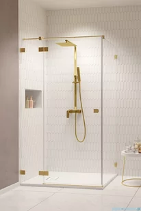 Radaway Essenza Pro Brushed Gold Kdj kabina 120x80 cm lewa szczotkowane złoto 10097120-99-01L/10098080-01-01 - Kabiny prysznicowe - miniaturka - grafika 1