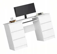 Biurka - Białe Duże Biurko Młodzieżowe F2-R22 - miniaturka - grafika 1