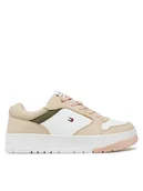 Buty dla dziewczynek - Tommy Hilfiger Sneakersy Low Cut Lace-Up Sneaker T3A9-33527-1269 S Biały - miniaturka - grafika 1