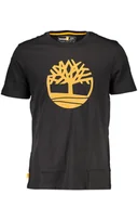 Koszulki męskie - T-SHIRT MĘSKI Z KRÓTKIM RĘKAWEM TIMBERLAND CZARNY - miniaturka - grafika 1