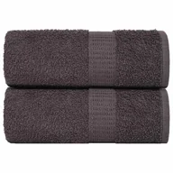 Ręczniki - vidaXL Ręczniki, 2 szt., antracyt, 15x21 cm, 360 g/m², bawełna 100% - miniaturka - grafika 1