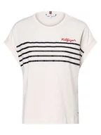 Koszulki i topy damskie - Tommy Hilfiger - T-shirt damski, beżowy|biały|wielokolorowy - miniaturka - grafika 1