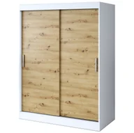 Szafy - Szafa przesuwna 150x200 Gold , Biały mat / Dąb Artisan - miniaturka - grafika 1