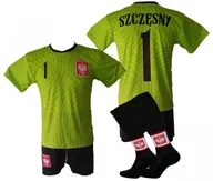 Piłka nożna - SZCZĘSNY komplet sportowy strój piłkarski POLSKA dla dzieci - miniaturka - grafika 1