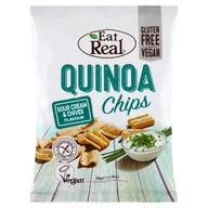 Chipsy - Eat Real Eat Real Chipsy z mąki Quinoa o smaku kwaśnej śmietany i szczypiorku - 30 g - miniaturka - grafika 1