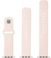 Akcesoria do smartwatchy - Fixed Silikonowy pasek Silicone Strap do Apple Watch 45 / 44 / 42 mm, różowy - miniaturka - grafika 1