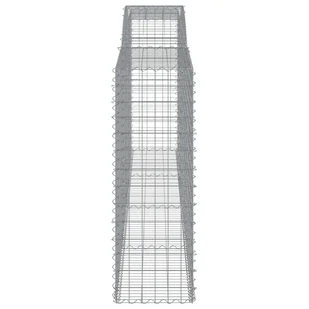 Kosze gabionowe, 8 szt, 400x50x140/160 cm, galwanizowane żelazo - Ogrodzenia - miniaturka - grafika 6