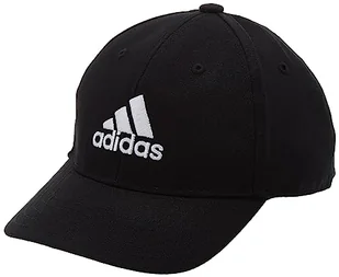 adidas Bawełniana czapka z daszkiem z diagonalu, czarny/biały, S - Czapki damskie - miniaturka - grafika 1