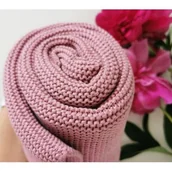 Koce i narzuty dla dzieci - LullaLove Duży koc bambusowy piwonia 120x100 cm - miniaturka - grafika 1