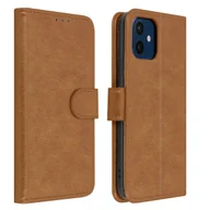 Etui i futerały do telefonów - Back Cover do Apple iPhone 12 Mini pełny pokrowiec z funkcją podstawki - Brązowy - miniaturka - grafika 1