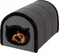 Legowiska dla kotów - DOGGY R2 BUDKA GATTO INARI CZARNY - miniaturka - grafika 1