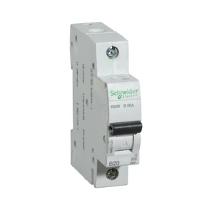 Schneider Electric Wyłącznik nadprądowy K60N 1P 20A B A9K01120 - Bezpieczniki elektryczne - miniaturka - grafika 2