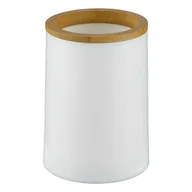 Kubki na szczoteczki do zębów - Kubek łazienkowy ESPINO biały z bambusem - miniaturka - grafika 1