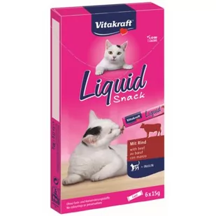 Vitakraft Liquid Snack 6x15g 1szt. wołowina 23521 TSA - Mokra karma dla kotów - miniaturka - grafika 1