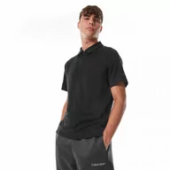 Koszulki sportowe męskie - Męska koszulka polo Calvin Klein Men Sport 00GMS3K111 - czarna - miniaturka - grafika 1