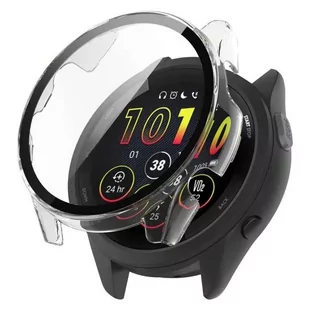 Etui + szkło 2W1 do Garmin Forerunner 165 przezroczyste - Akcesoria do smartwatchy - miniaturka - grafika 1