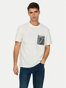 Koszulki męskie - Only & Sons T-Shirt 22025286 Biały Regular Fit - miniaturka - grafika 1