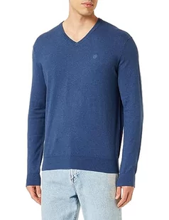 bugatti sweter męski z dekoltem w ser, Marine-370, 3XL - Swetry męskie - miniaturka - grafika 1