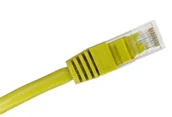Kable miedziane - ALANTEC Patch-cord U/UTP kat.5e PVC 0.25m żółty KKU5ZOL0.25 - miniaturka - grafika 1