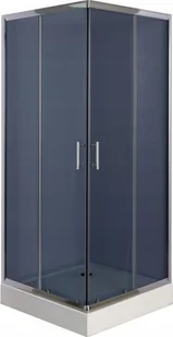 Savana Kabina prysznicowa z brodzikiem narożna kwadratowa 80x80x196 cm Grafitowa - Kabiny prysznicowe - miniaturka - grafika 1