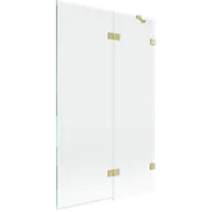 Parawany nawannowe - Mexen Lunar parawan nawannowy 2-skrzydłowy prawy 110 x 150 cm, transparent, złoty szczotkowany - 897-110-100-55-00-P - miniaturka - grafika 1