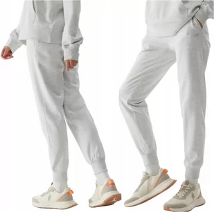 Damskie dresowe spodnie joggery 4F 4FWSS24TTROF606-27M Szary - Spodnie damskie - miniaturka - grafika 1
