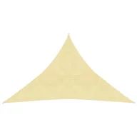 Parasole ogrodowe - vidaXL Żagiel przeciwsłoneczny, 160 g/m, beżowy, 2,5x2,5x3,5 m, HDPE vidaXL - miniaturka - grafika 1