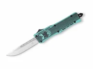 Noże - Nóż sprężynowy CobraTec OTF Medium Tiffany Blue and Graphite Black (06CT080) T - miniaturka - grafika 1