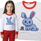 Piżamy dla dziewczynek - Piżama dziecięca Królik Zając Z Marchewką W Ziemi Dzień Marchewki 86/92 - VoloDonum - miniaturka - grafika 1