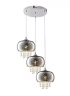 Lampy sufitowe - Milagro LAMPA wisząca STARLIGHT 3788 szklana OPRAWA kaskada ZWIS z kryształkami glamour crystal chrom 3788 - miniaturka - grafika 1