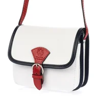 Torebki damskie - Biała skórzana listonoszka damska mała elegancka wizytowa tommy Beltimore K66 biały - miniaturka - grafika 1